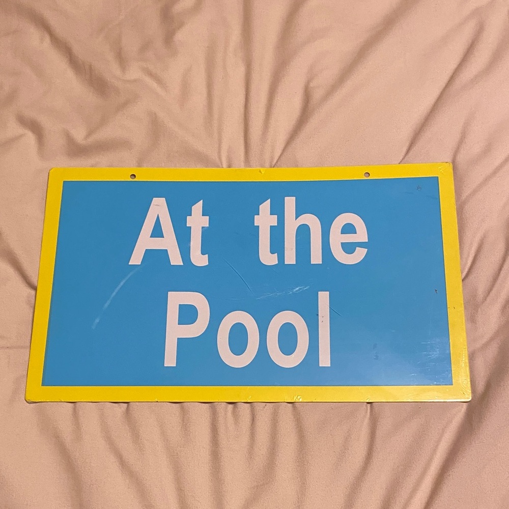Target Summerville Sign 2003 metal sign AT THE POOL